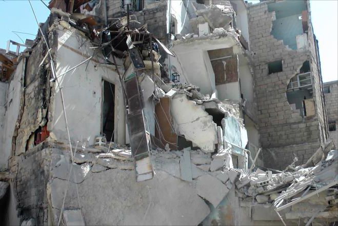طيران النظام يرتكب مجزرة في حي الكلاسة بحلب راح ضحيتها 5 شهداء وعشرات الجرحى