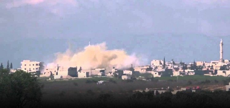 الطيران الروسي يستهدف بالصواريخ الفراغية ناحية التمانعة وقرية تل مرق في ريف إدلب